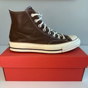 Converse Chuck Taylor Hi Top- Premium Leather Chocolate 7.5 M/9.5 W